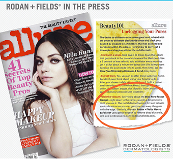 Rodan and Fields in Allure 